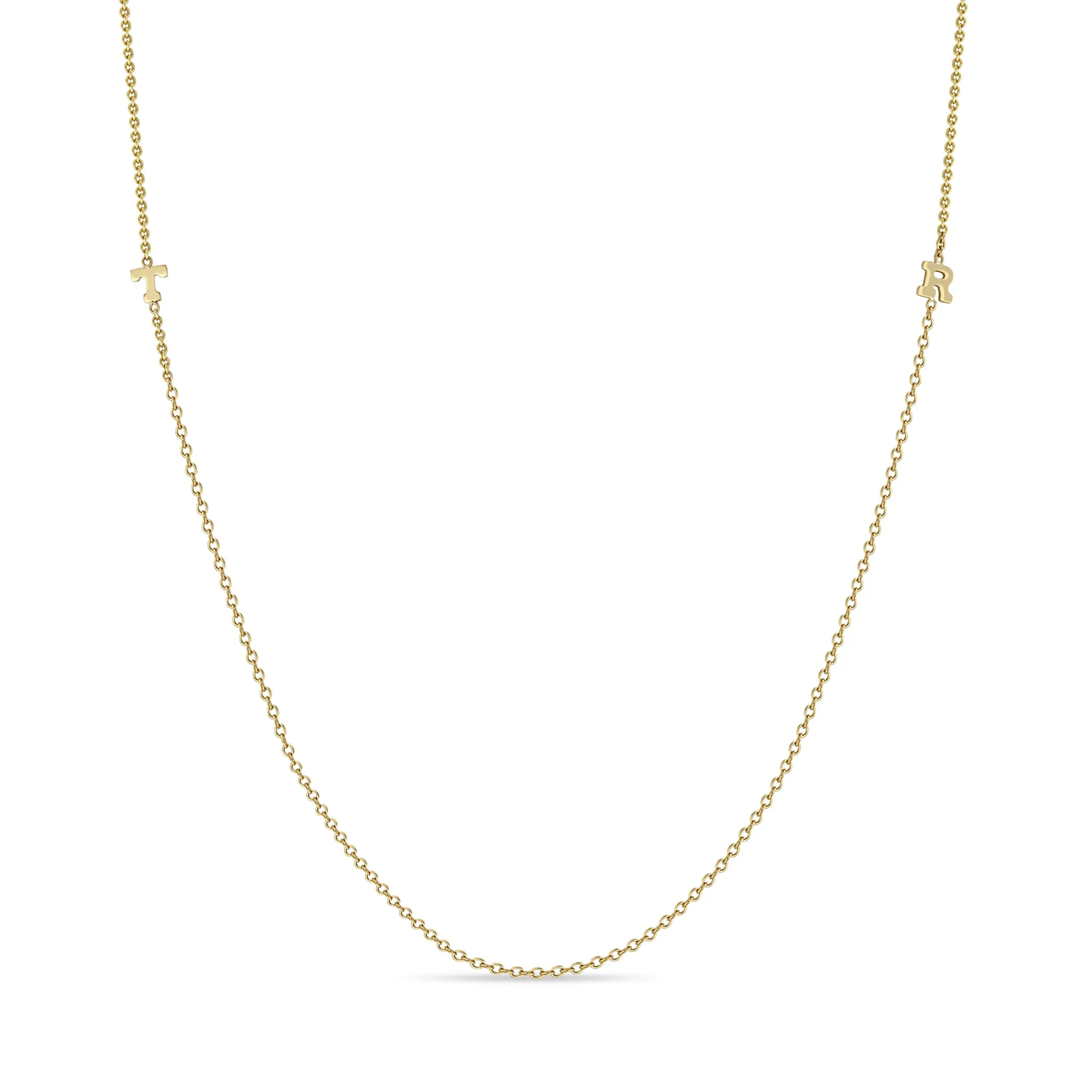 14k Itty Bitty 2 Initial Letter Necklace
