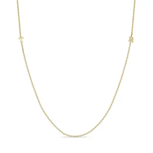 14k Itty Bitty 2 Initial Letter Necklace