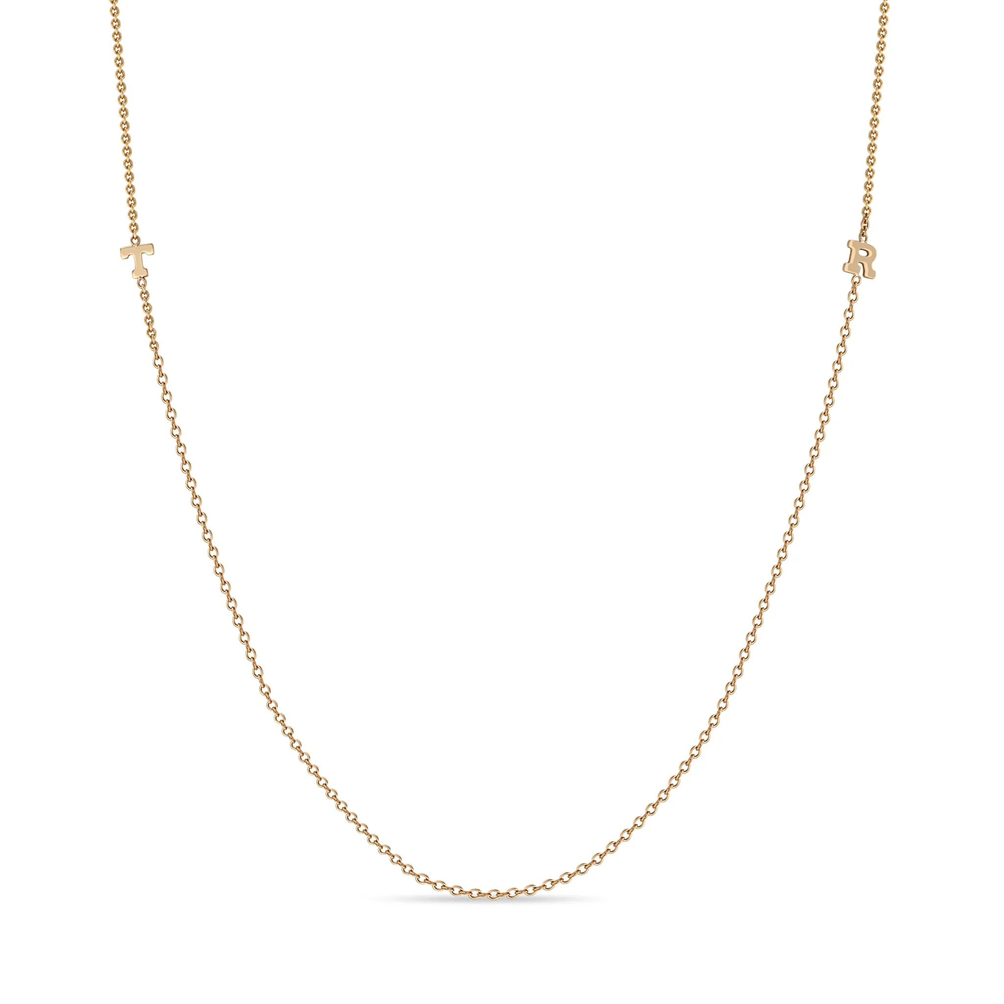 14k Itty Bitty 2 Initial Letter Necklace