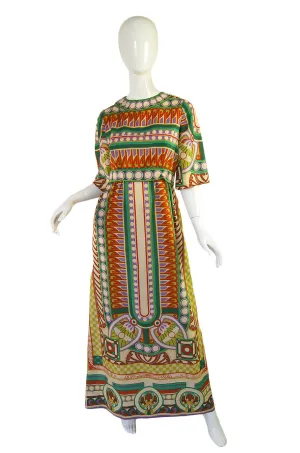 1960s Tribal Silk Malcolm Starr Maxi