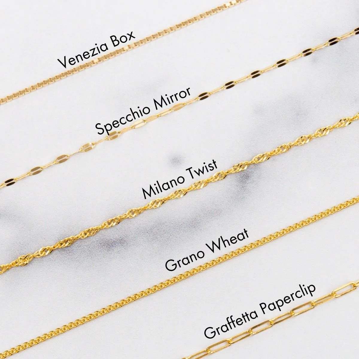 20 Italian Venezia Box Adjustable Chain (Gold)