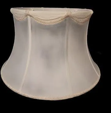 31212 Cream Silk Draped Floor Lamp Shade
