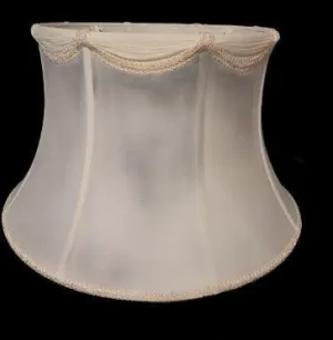 31212 Cream Silk Draped Floor Lamp Shade