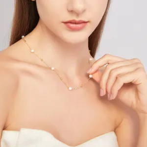 6-7mm Jessica 18k Gold Freshwater Pearl Necklace