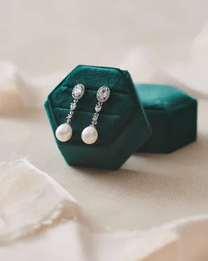 Adele Pearl & CZ Earrings