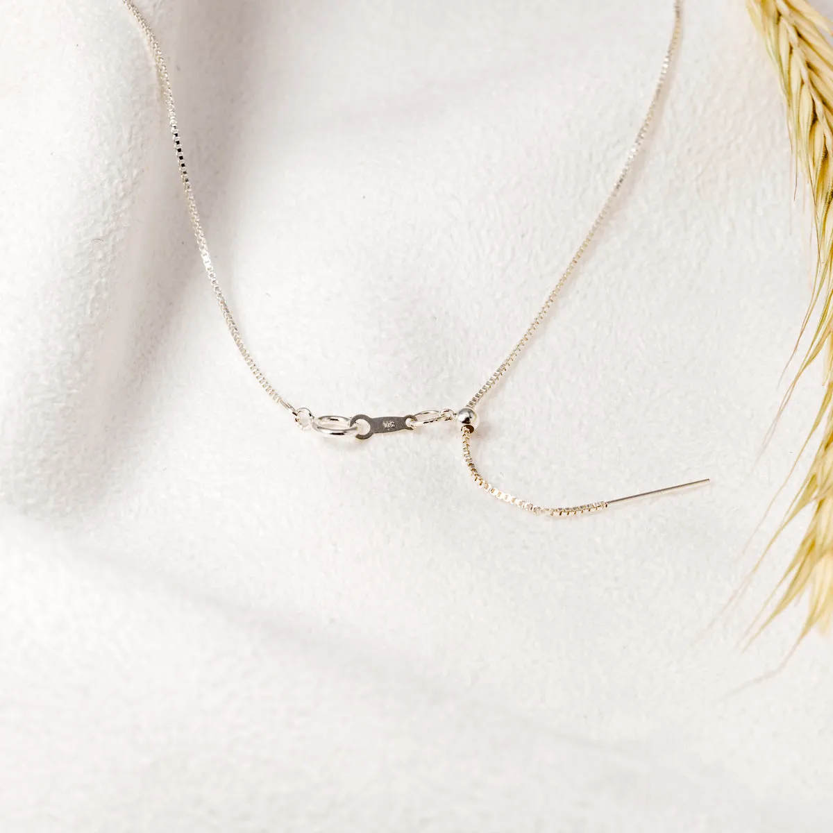 ADJUSTABLE THREADER BOX CHAIN NECKLACE