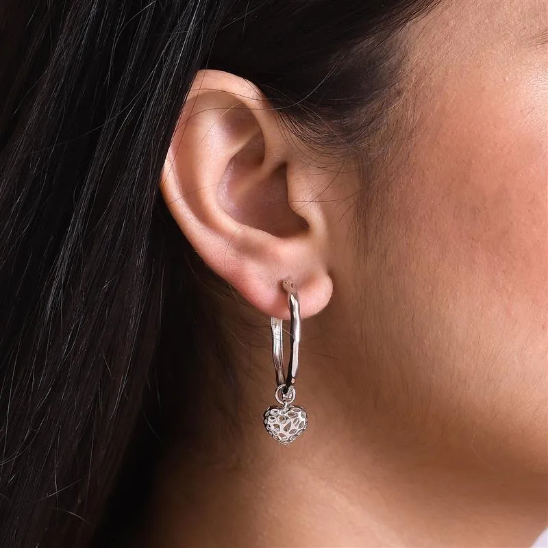 Amore Heart Hoop Earrings