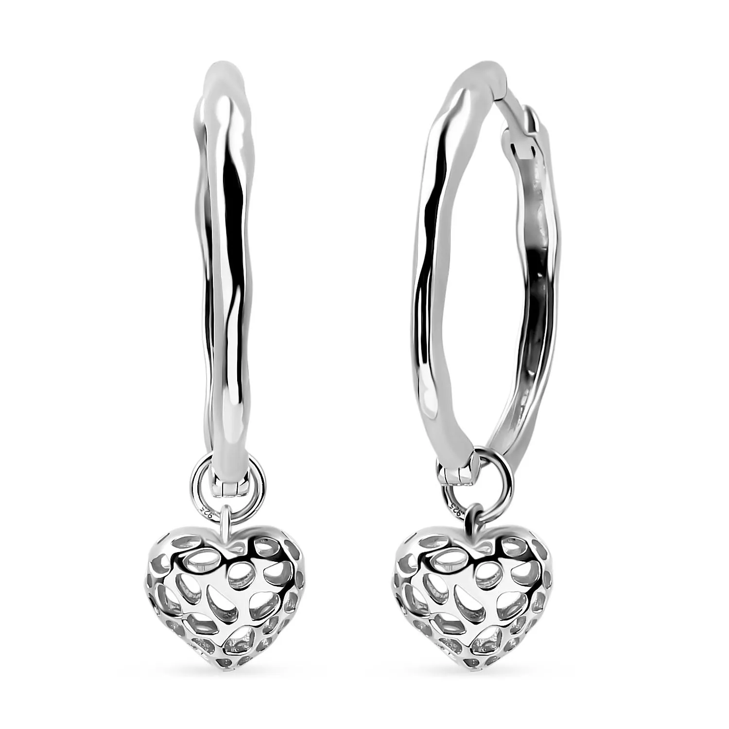 Amore Heart Hoop Earrings