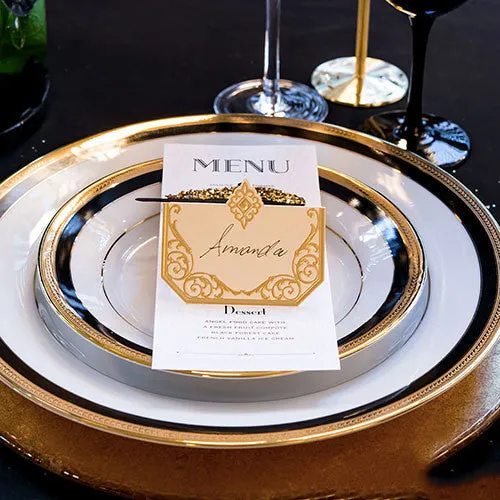 Art Deco Laser Embossed Place Card  - Discontinued