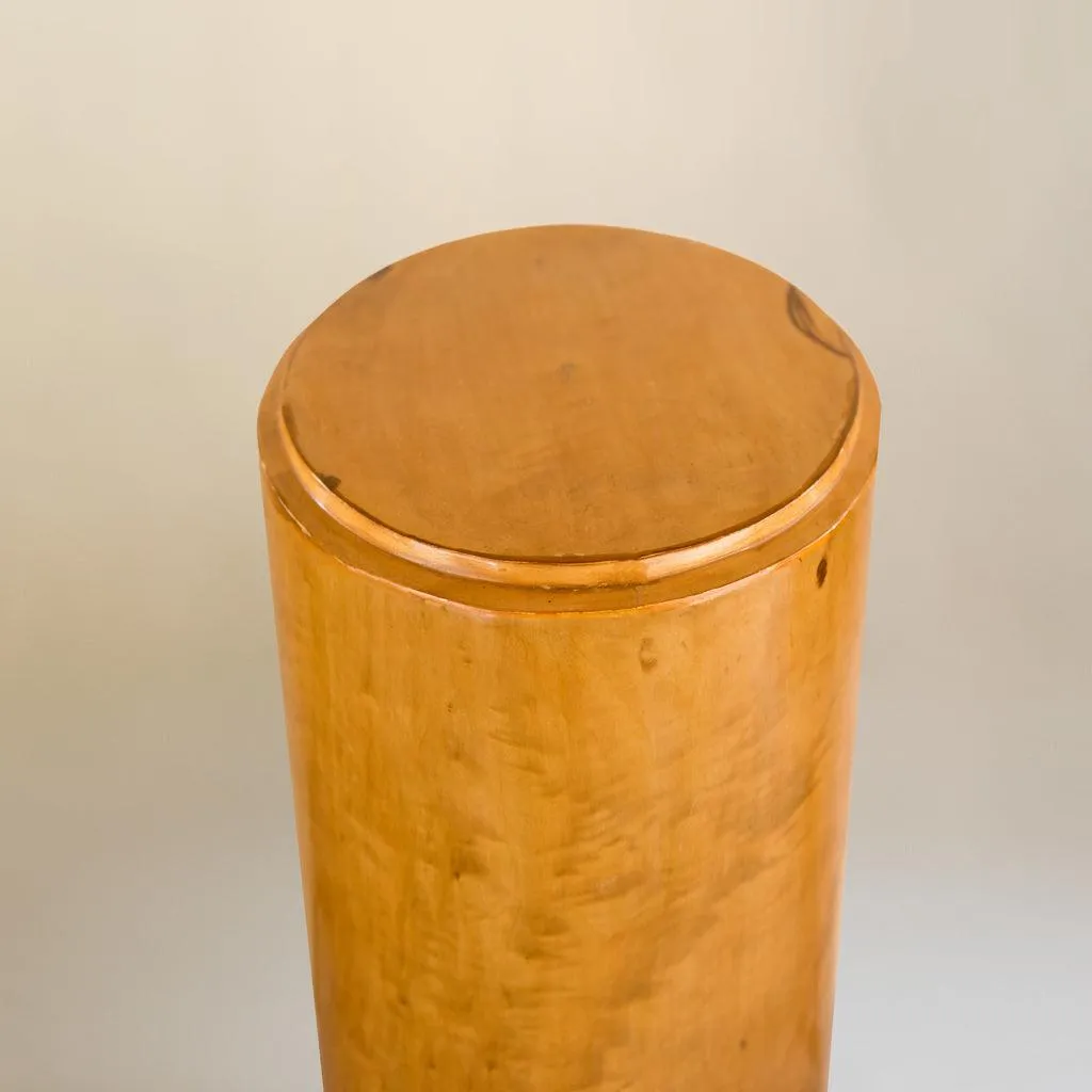 Art Deco Wood Plinth | Burl Wood Furniture