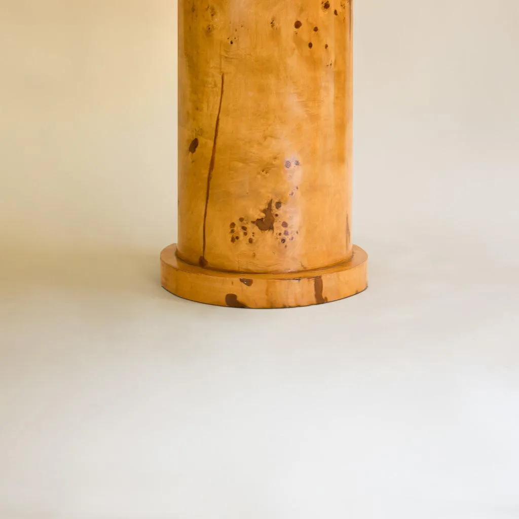 Art Deco Wood Plinth | Burl Wood Furniture