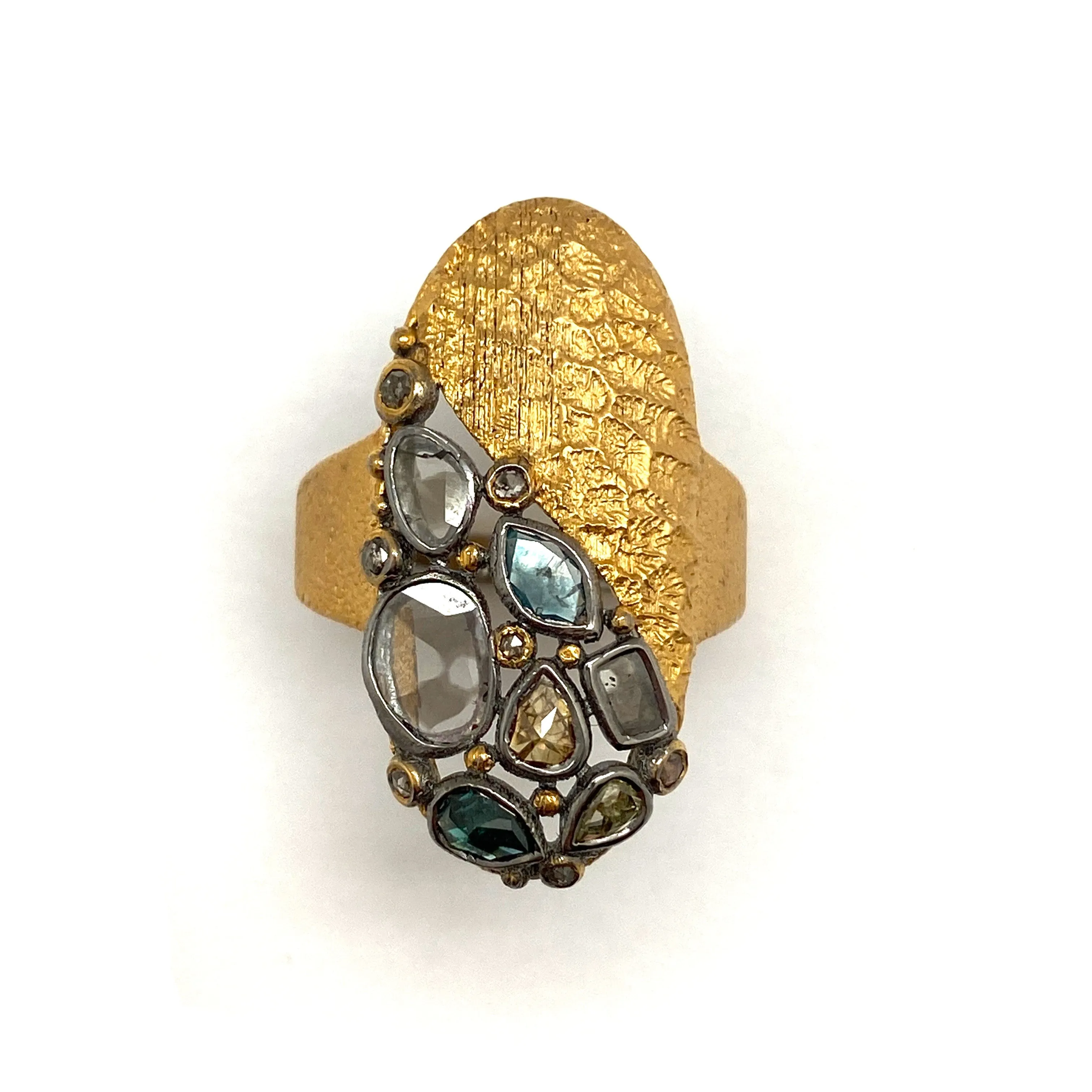Asymmetrical Diamond Ring