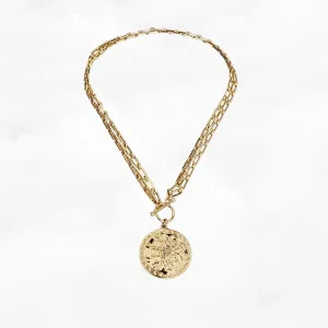 Auspicious Flower Pendant Necklace