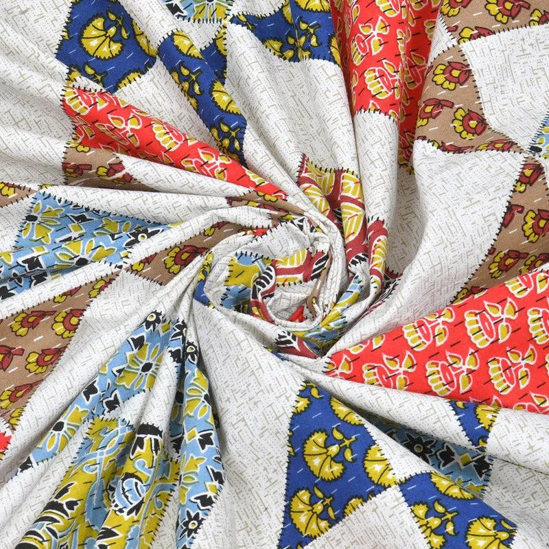 Avalon Geometric Bedsheet -  Red & Yellow