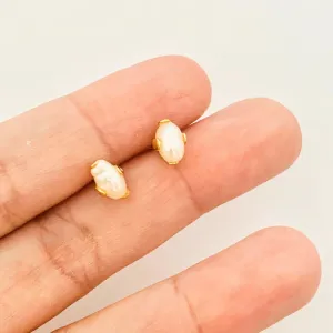 Baroque Pearl Stud Earrings