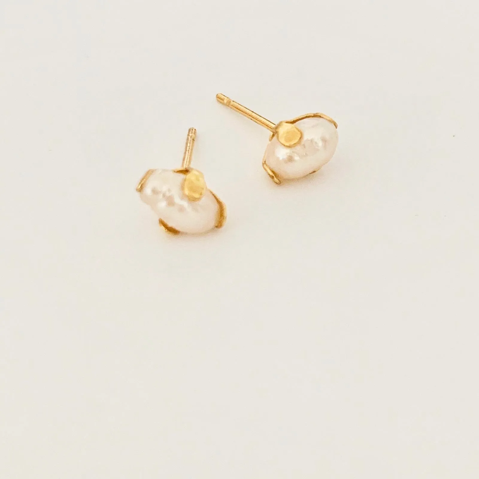 Baroque Pearl Stud Earrings