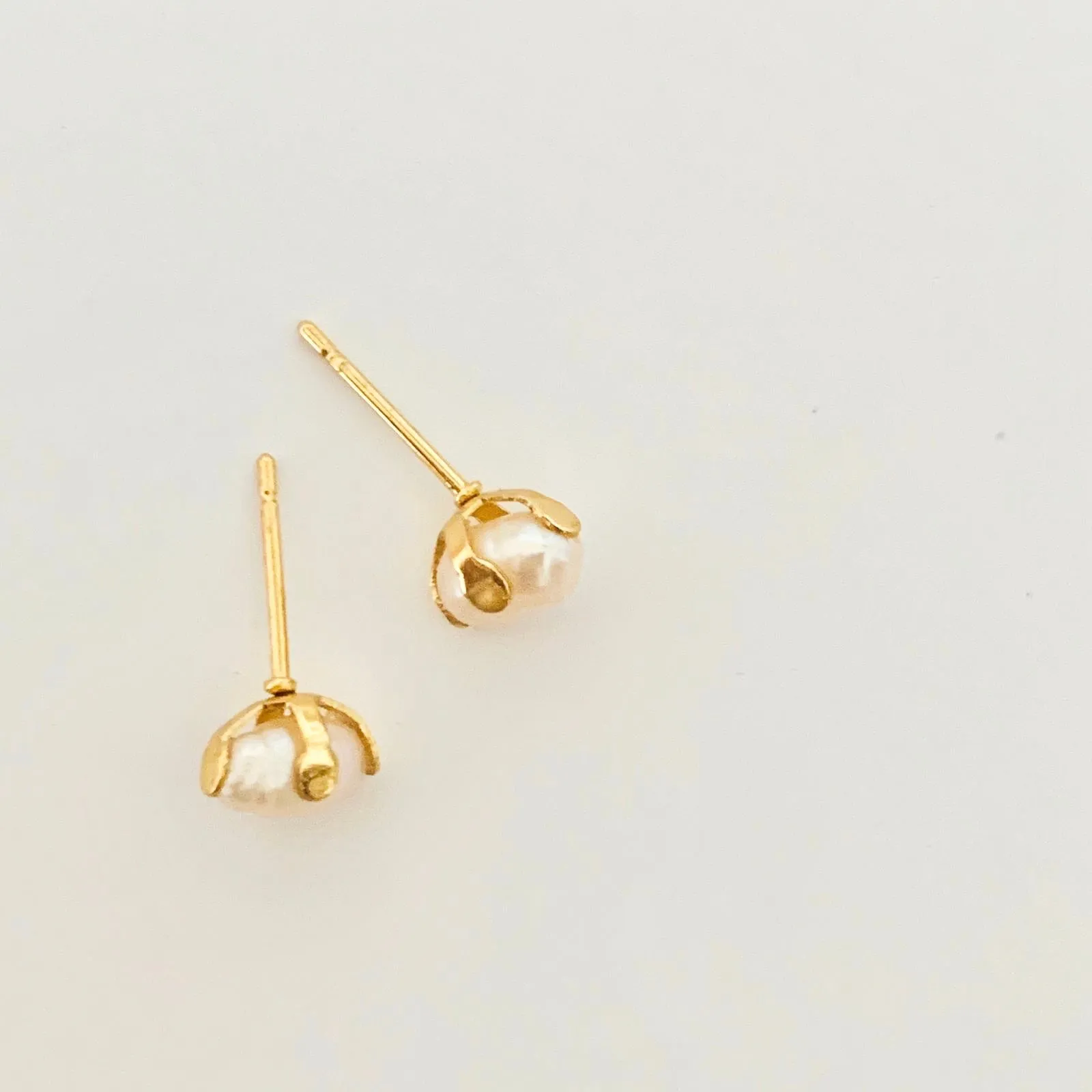 Baroque Pearl Stud Earrings