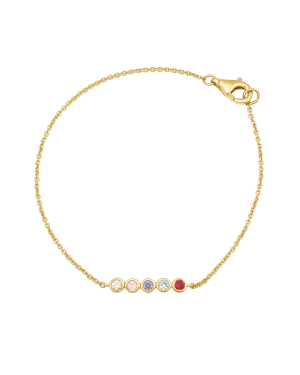 Bauble Birthstone Bracelet - 14K Yellow Gold