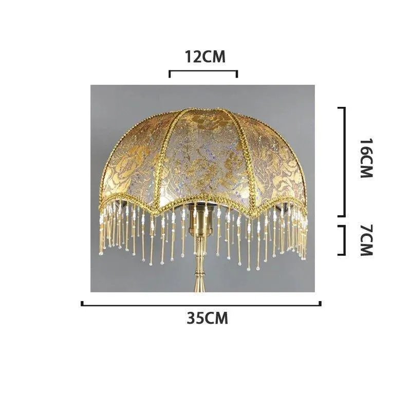 Beaded Fringe Umbrella Lamp Shade