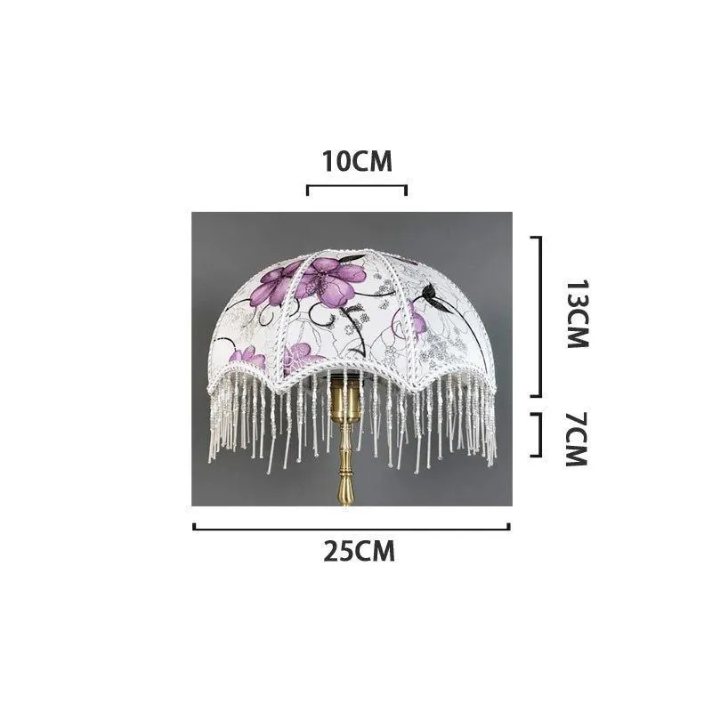 Beaded Fringe Umbrella Lamp Shade