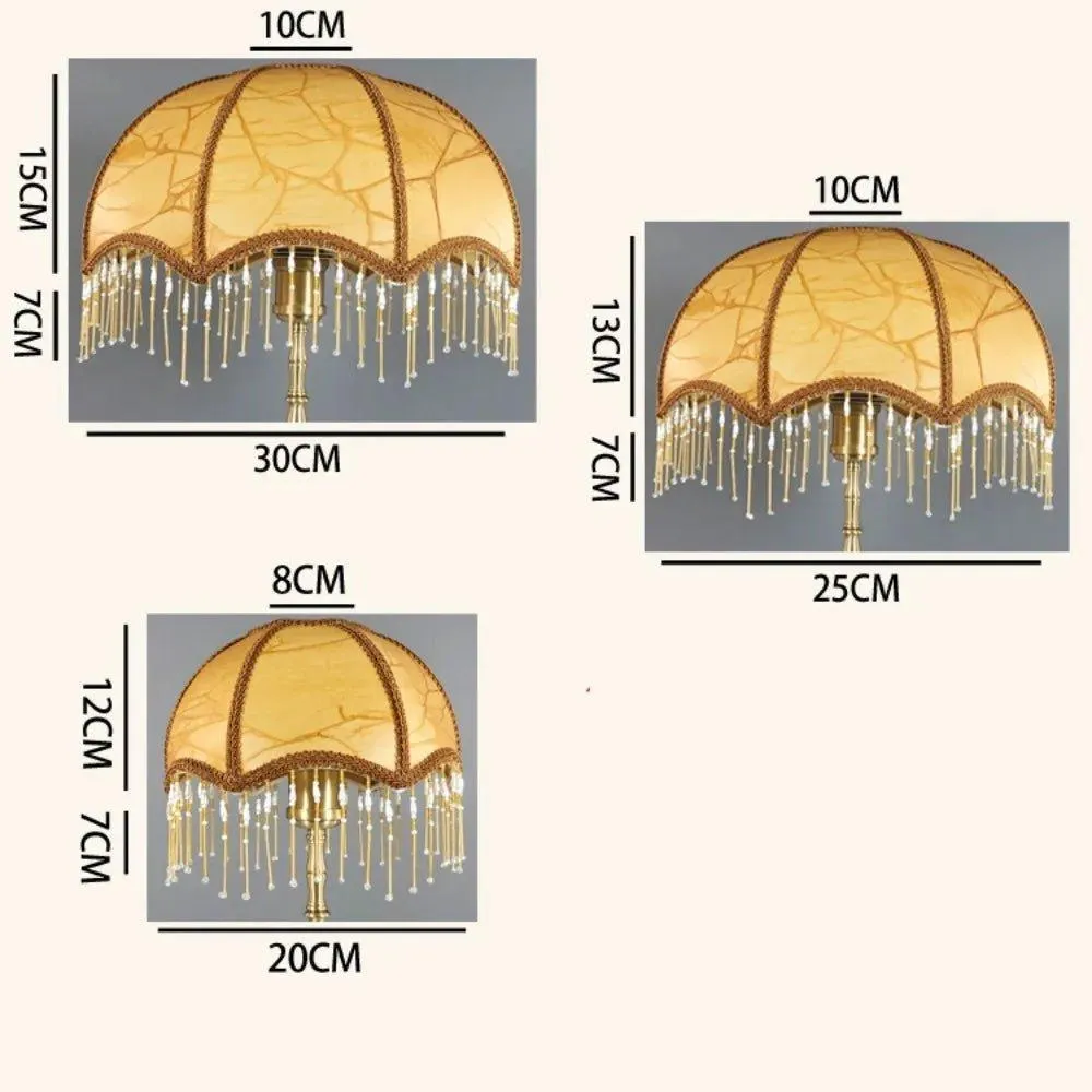 Beaded Fringe Umbrella Lamp Shade