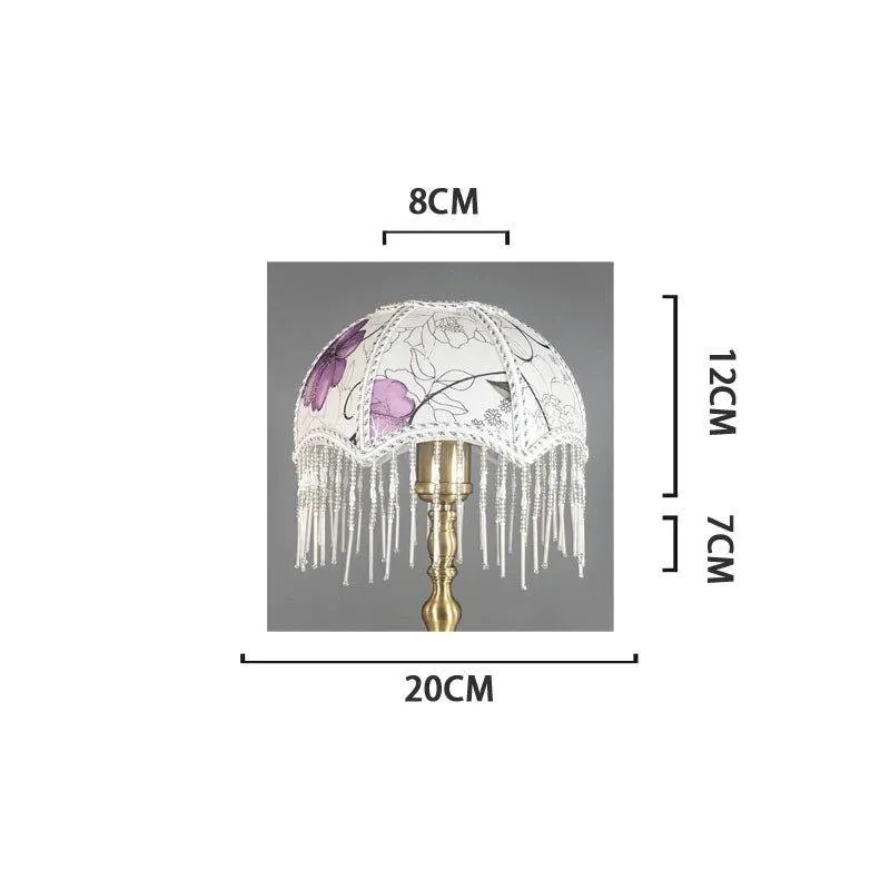 Beaded Fringe Umbrella Lamp Shade