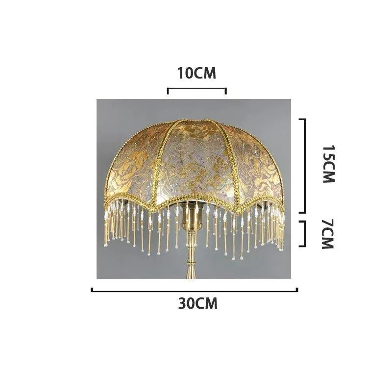 Beaded Fringe Umbrella Lamp Shade