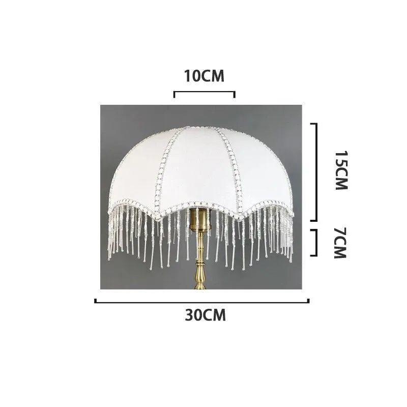 Beaded Fringe Umbrella Lamp Shade