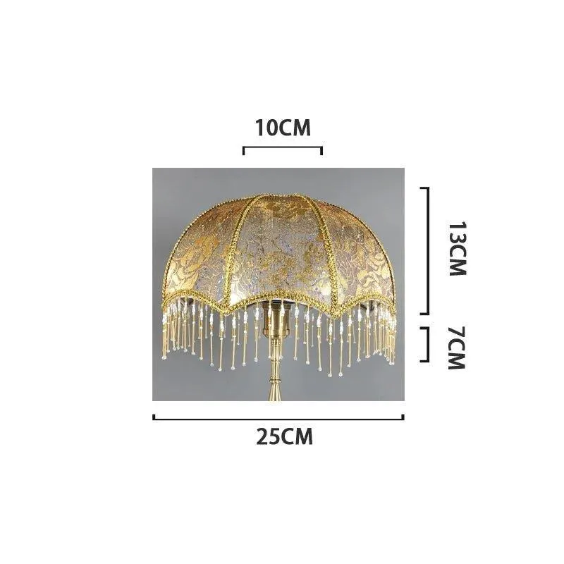 Beaded Fringe Umbrella Lamp Shade