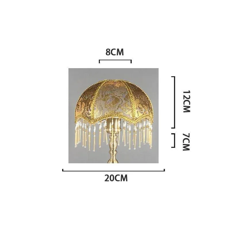 Beaded Fringe Umbrella Lamp Shade