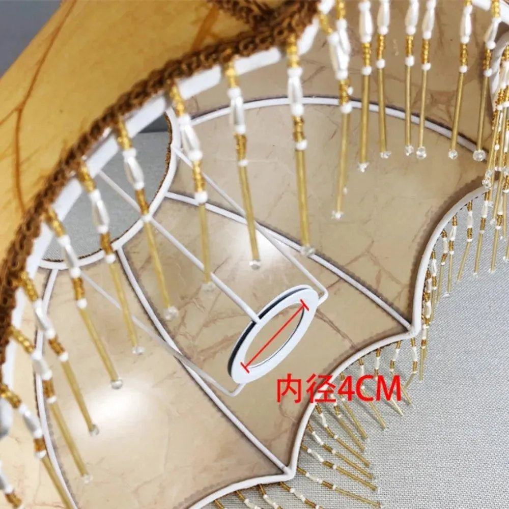 Beaded Fringe Umbrella Lamp Shade