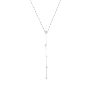 Before The Sunset Pearl Drop Necklace- Silver