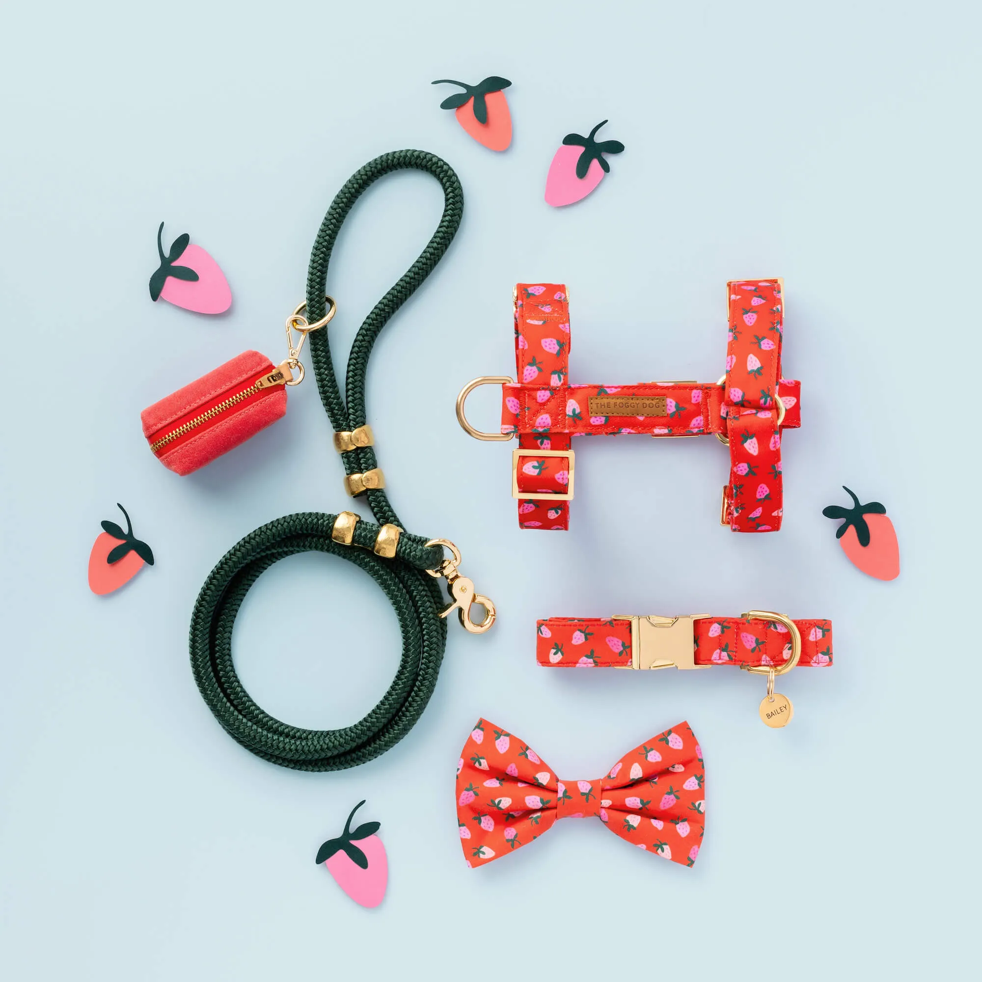 Berry Sweet Bow Tie Collar