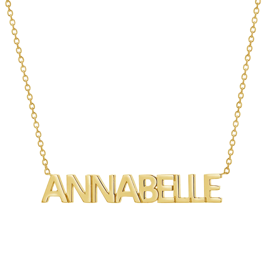 Block Letter Name Necklace