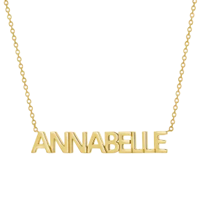 Block Letter Name Necklace