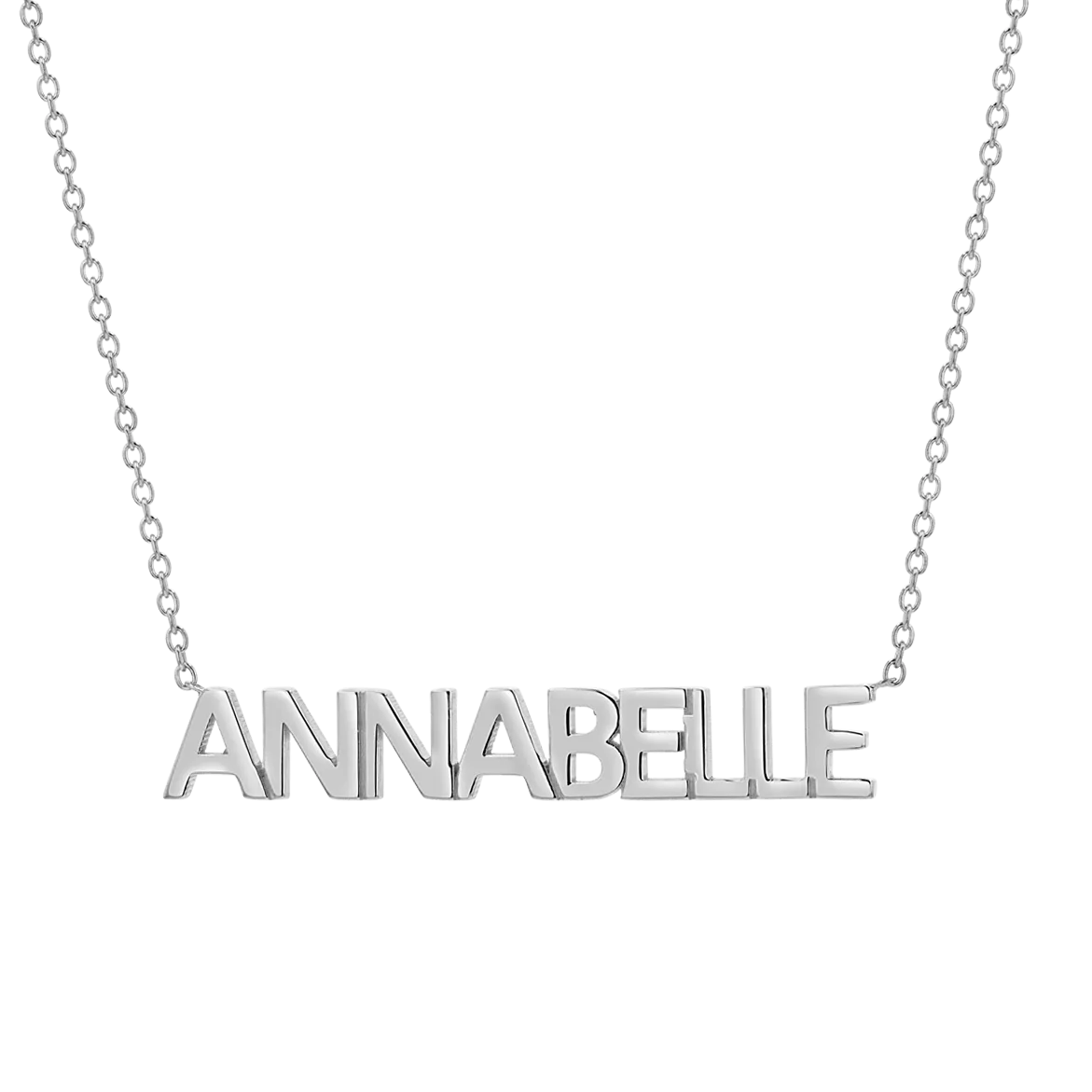 Block Letter Name Necklace