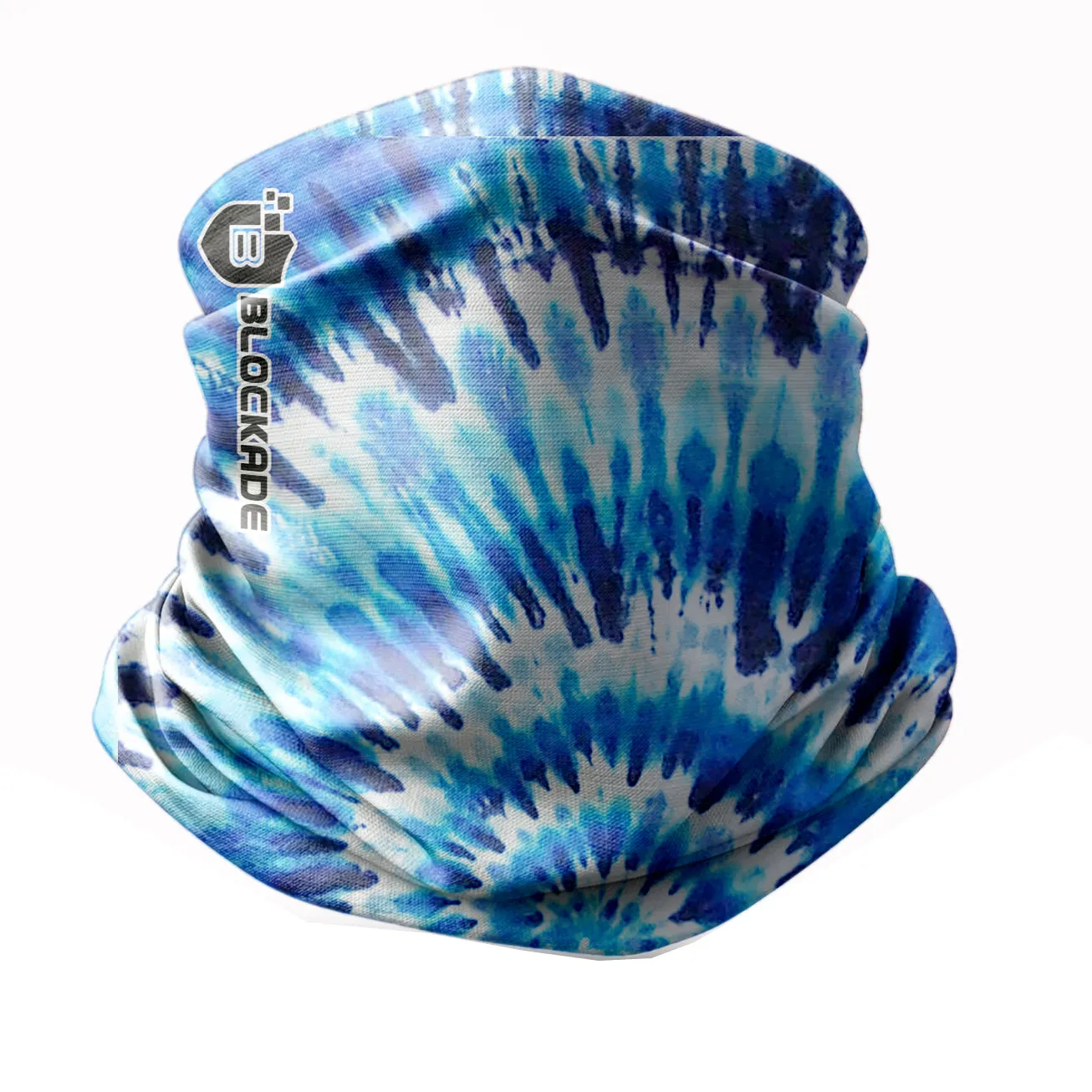 Blockade UPF 30 Neck Gaiter - Blue Tie Dye Swirl