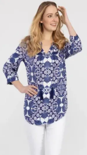 Blue Patterned Shirt
