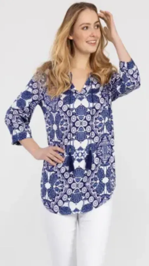 Blue Patterned Shirt