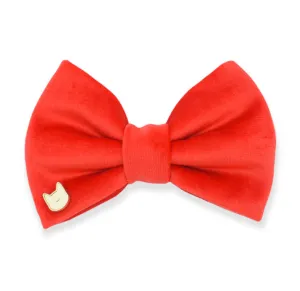 Bright Red Luxe Velvet Bow