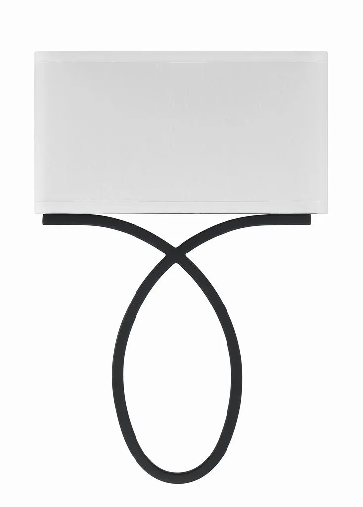 Brinkley 2 Light Black Forged Sconce