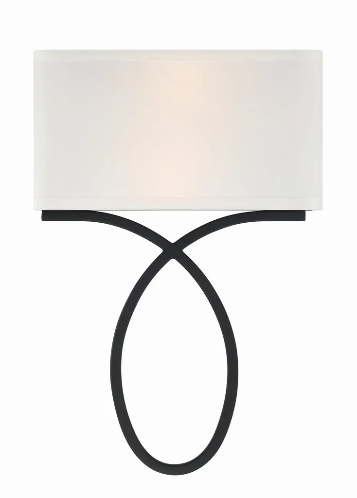 Brinkley 2 Light Black Forged Sconce