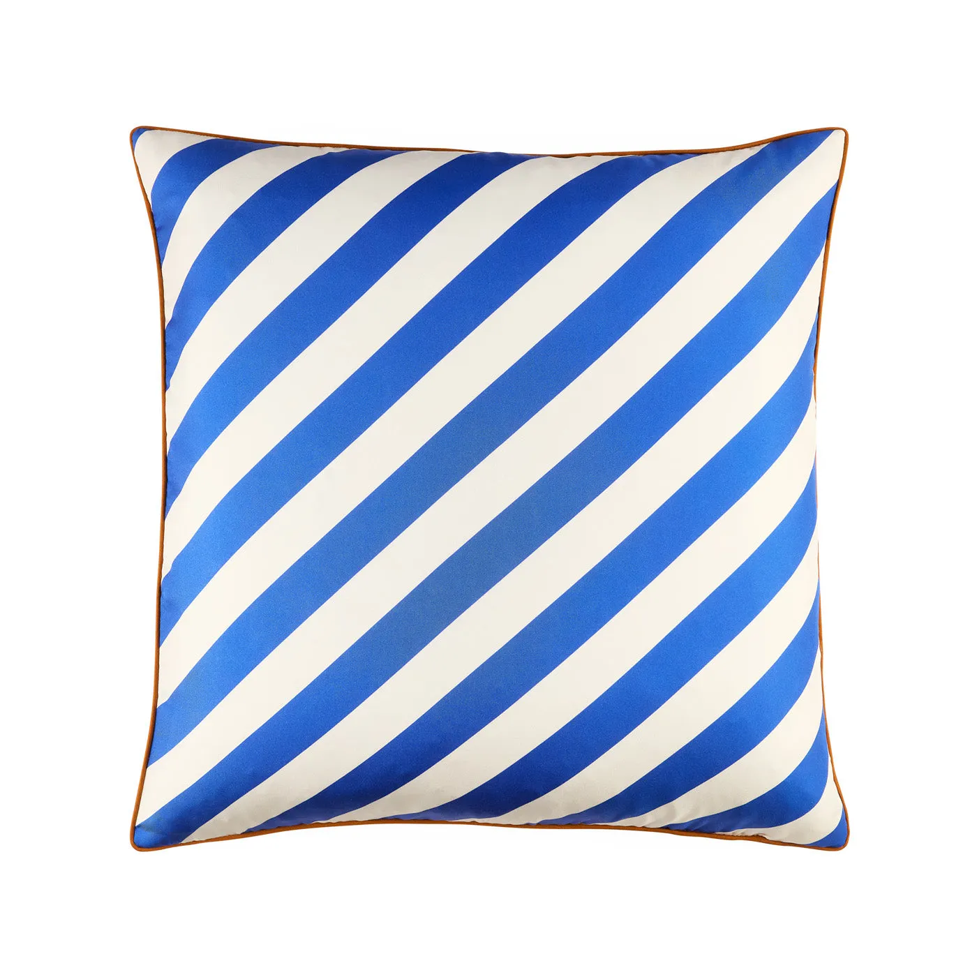 Cabana Blue/Ivory Silk Cushion