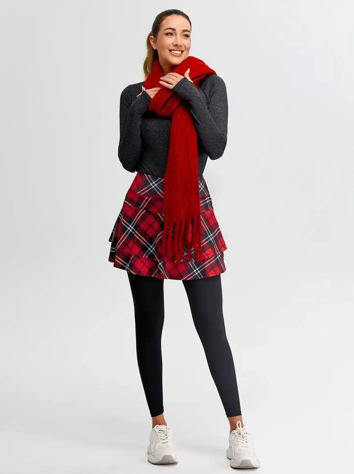 Crew-neck Long-sleeve Thermal Top for Women