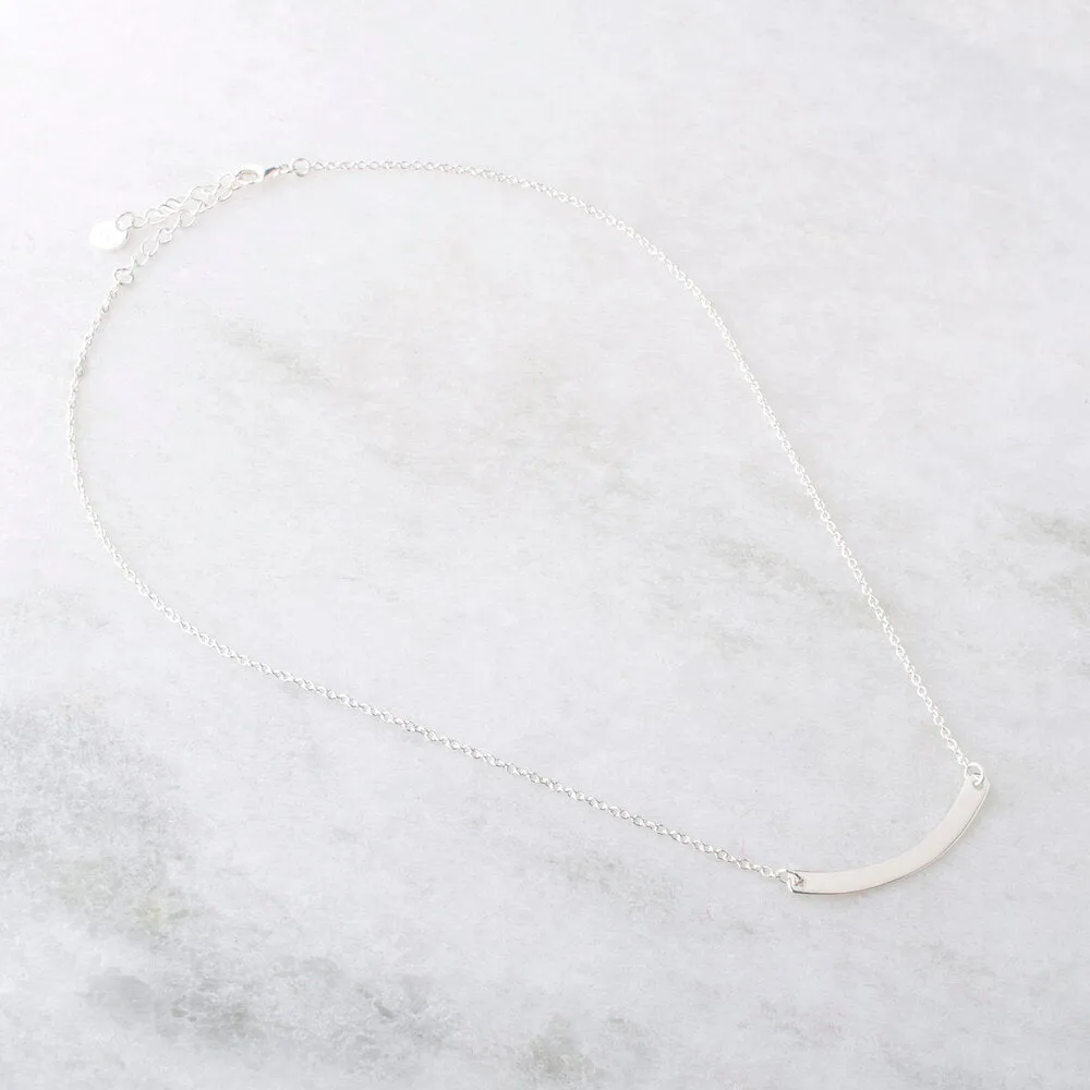 Curved Bar,Personalized Necklace