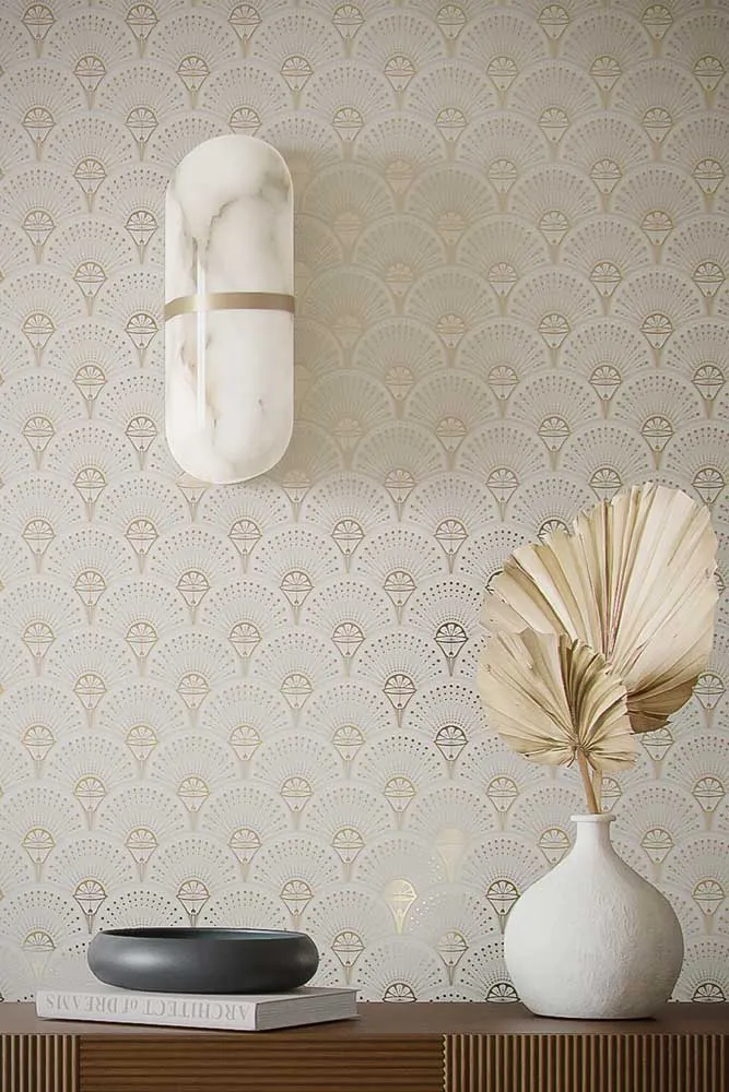 Divine Savages Deco Martini Gatsby Gold Wallpaper