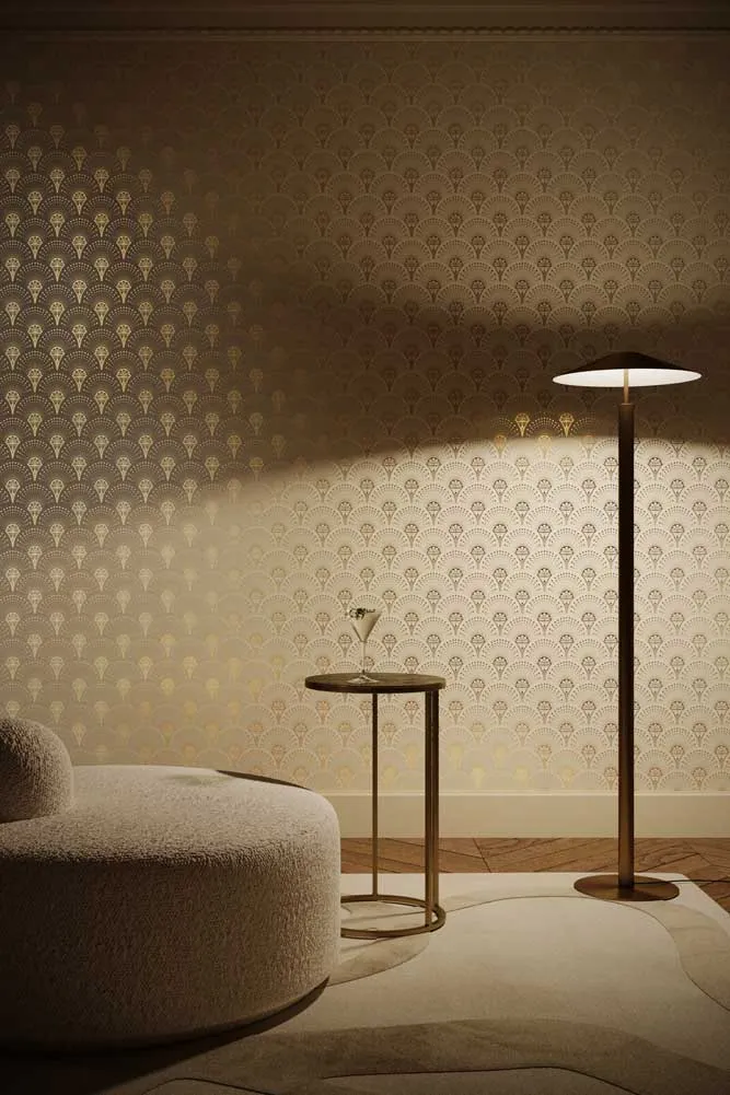 Divine Savages Deco Martini Gatsby Gold Wallpaper