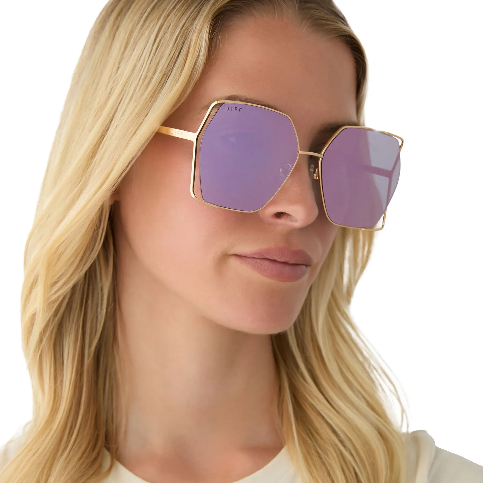 DONNA IV - GOLD   TAUPE MIRROR SUNGLASSES