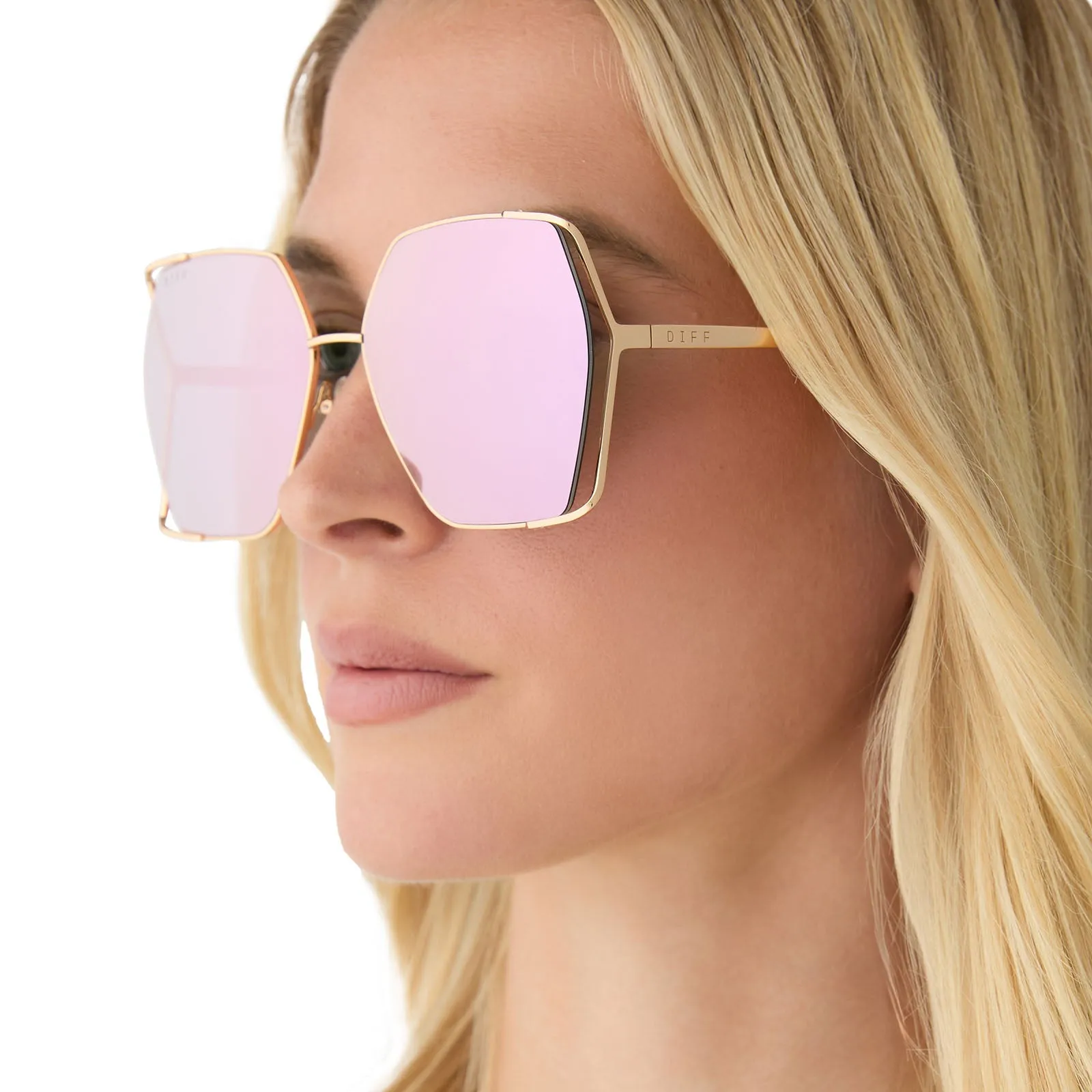 DONNA IV - GOLD   TAUPE MIRROR SUNGLASSES