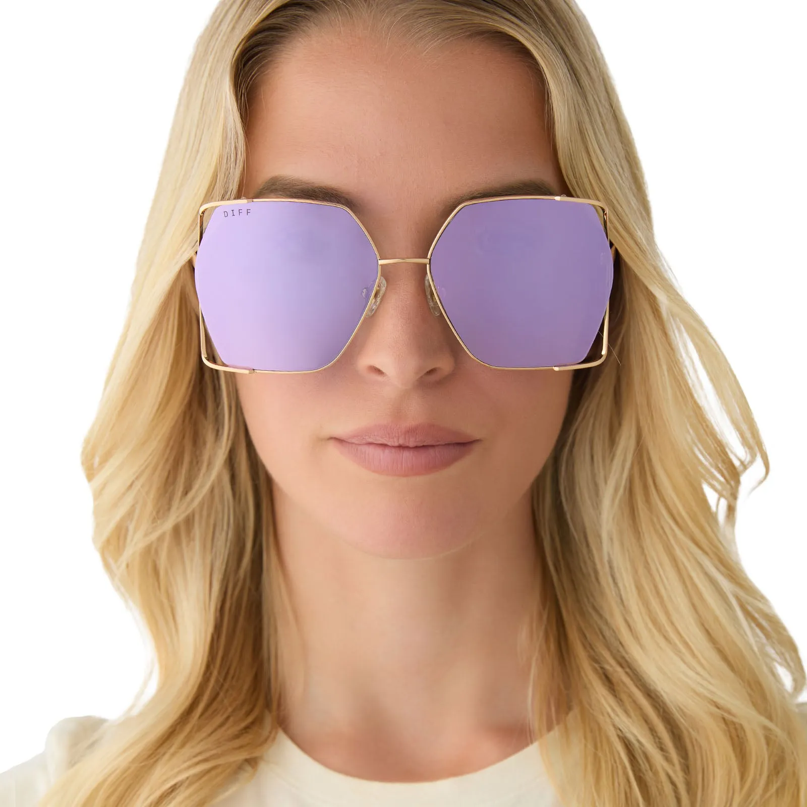 DONNA IV - GOLD   TAUPE MIRROR SUNGLASSES